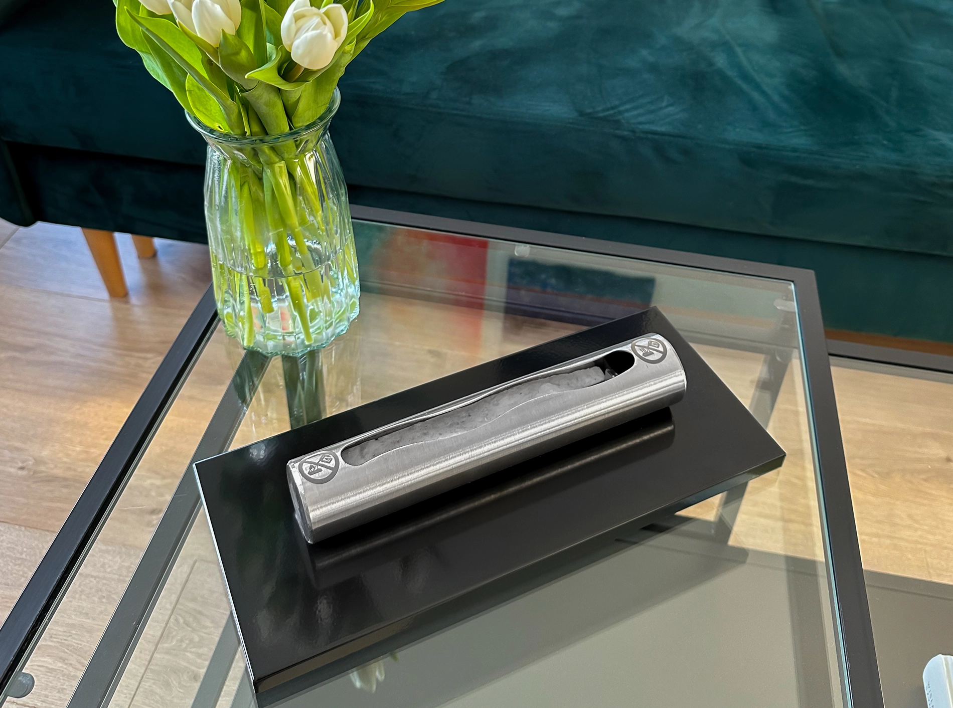 Biokamin Stainless Schwarz Hochglanz - IgnisLumina.ch