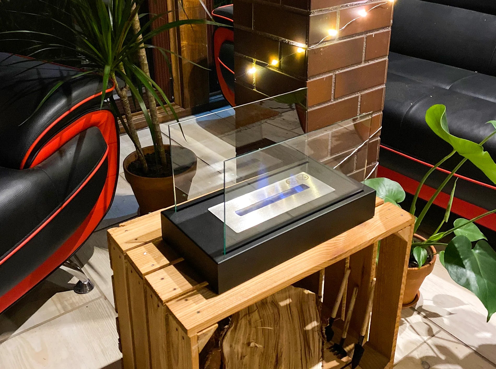 Biokamin Glow Schwarz Matt - IgnisLumina.ch