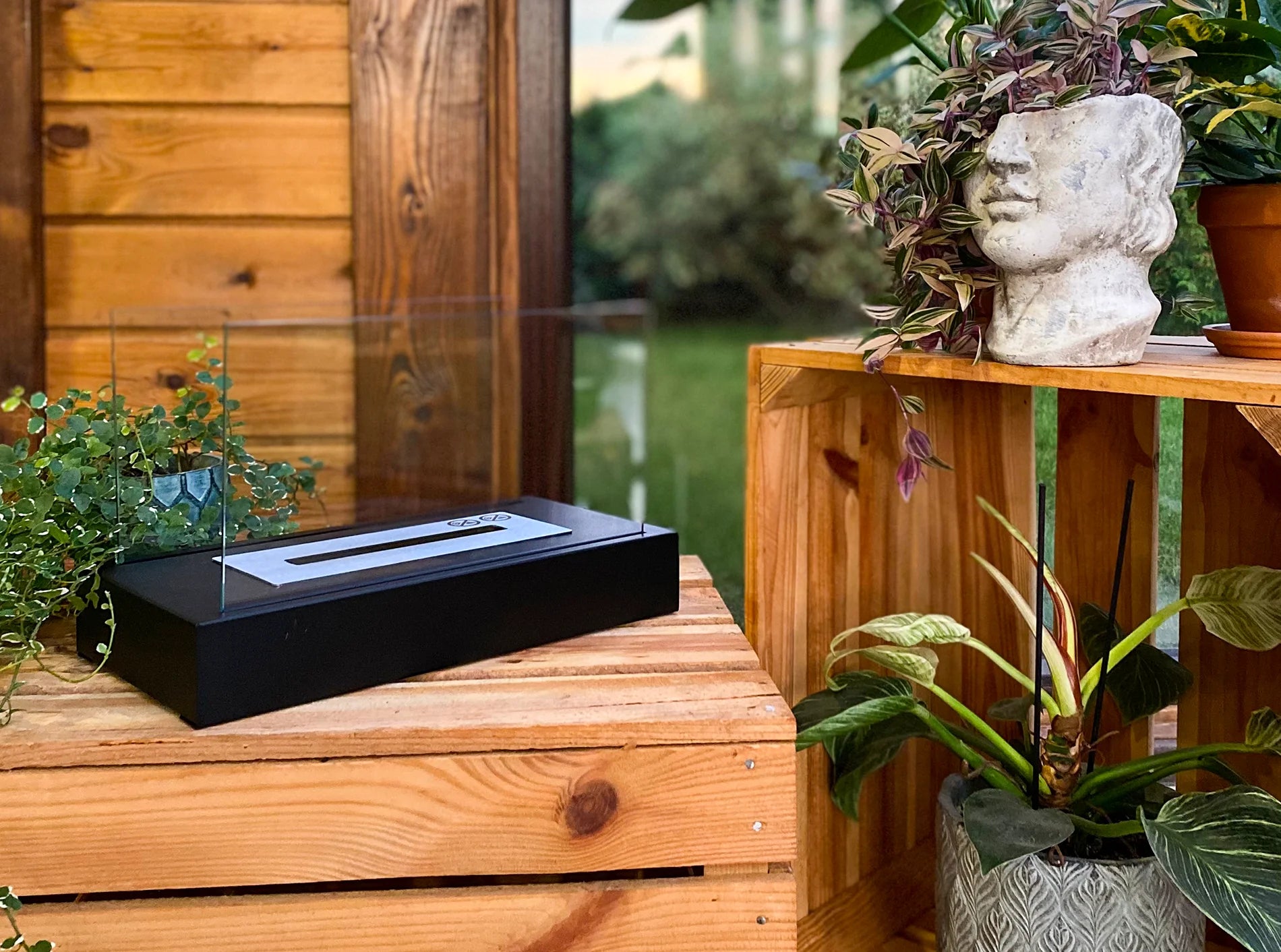 Biokamin Glow Schwarz Matt - IgnisLumina.ch