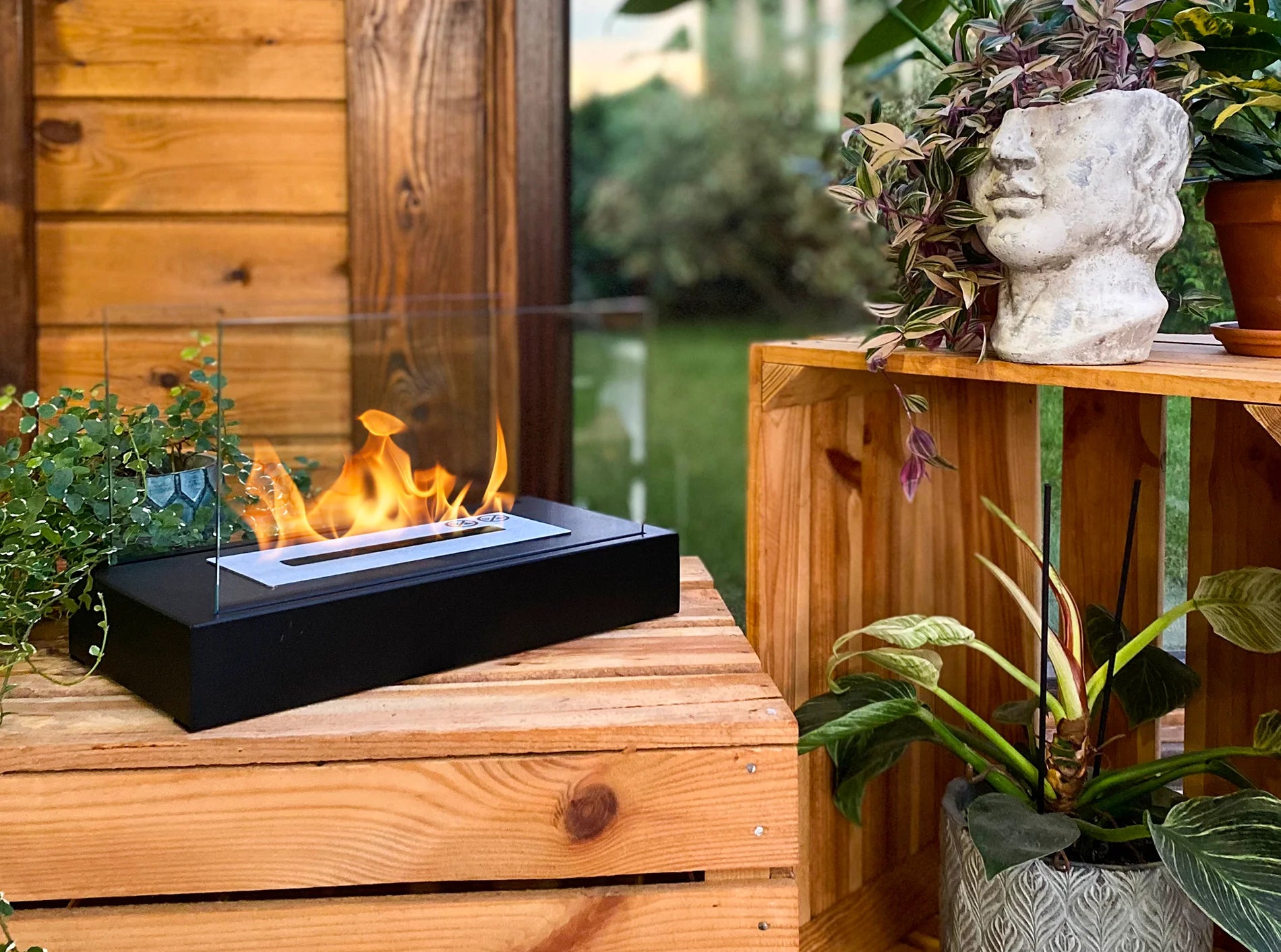 Biokamin Glow Schwarz Matt - IgnisLumina.ch