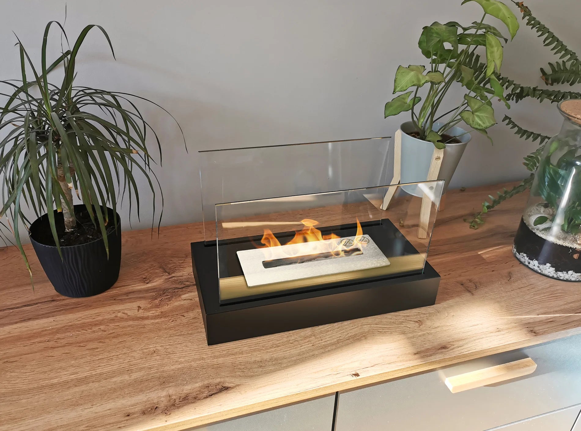 Biokamin Glow Schwarz Matt - IgnisLumina.ch