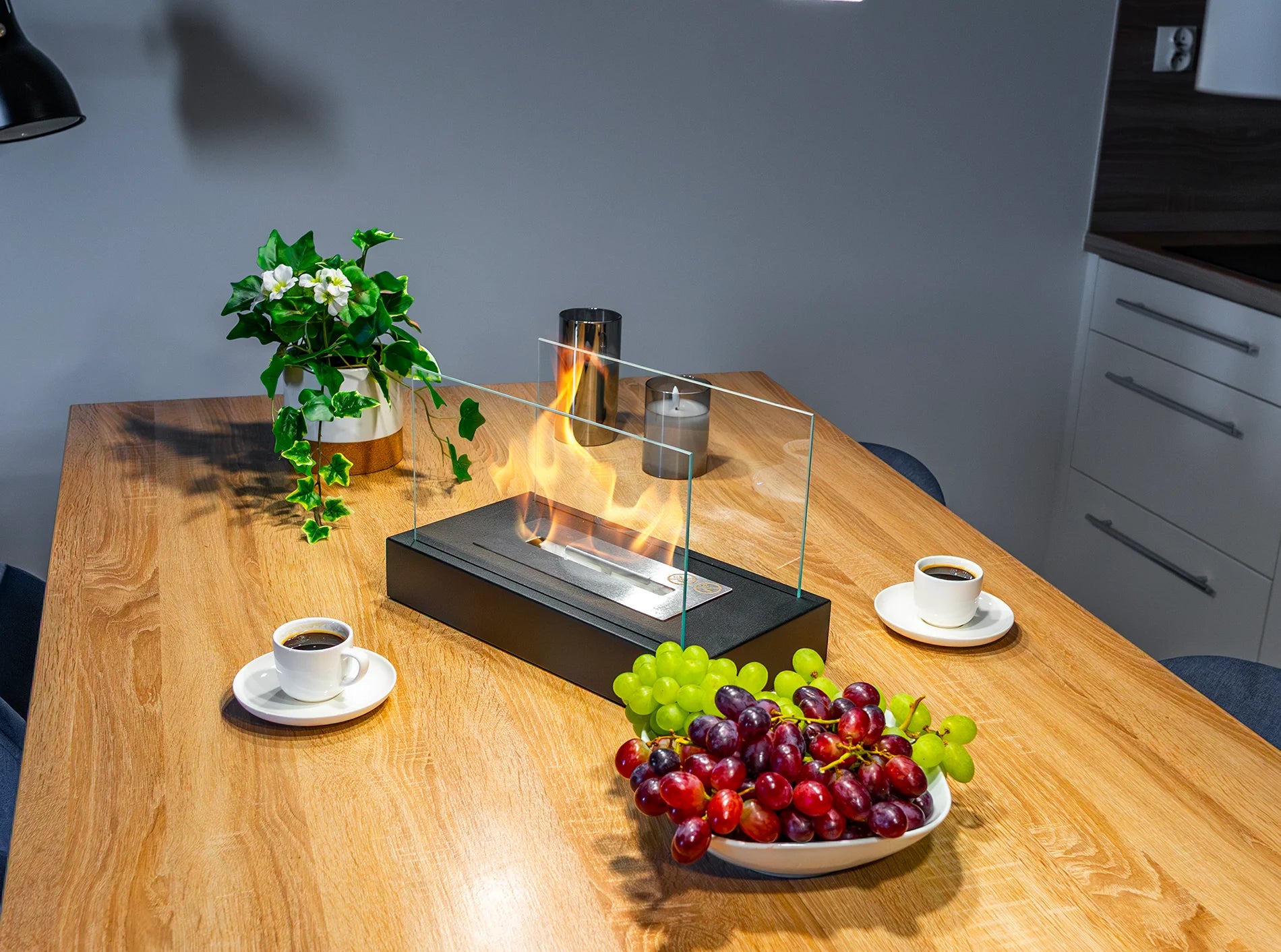 Biokamin Glow Schwarz Matt - IgnisLumina.ch