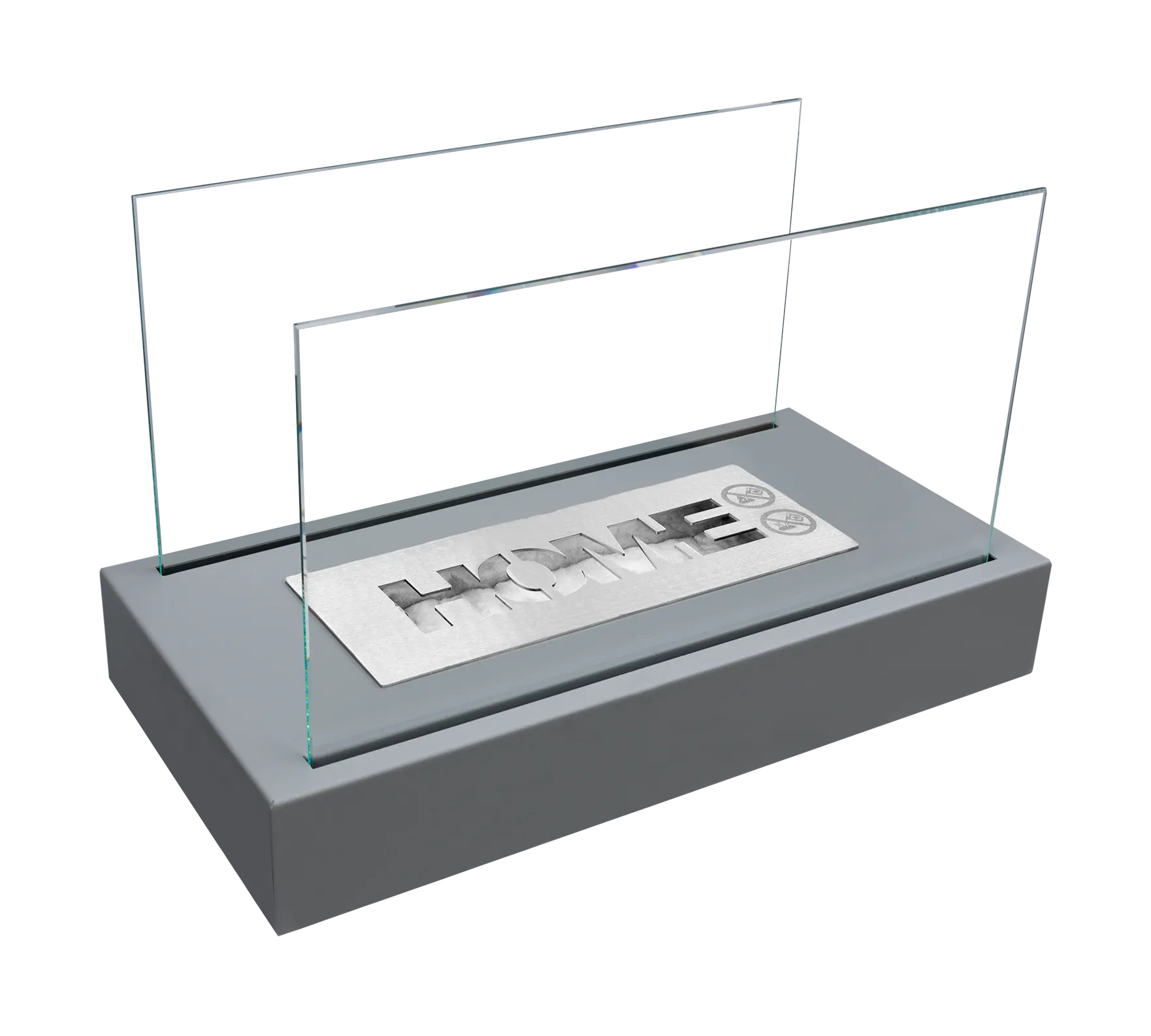 Biokamin Stand Home Grau Strukturiert Matt - IgnisLumina.ch