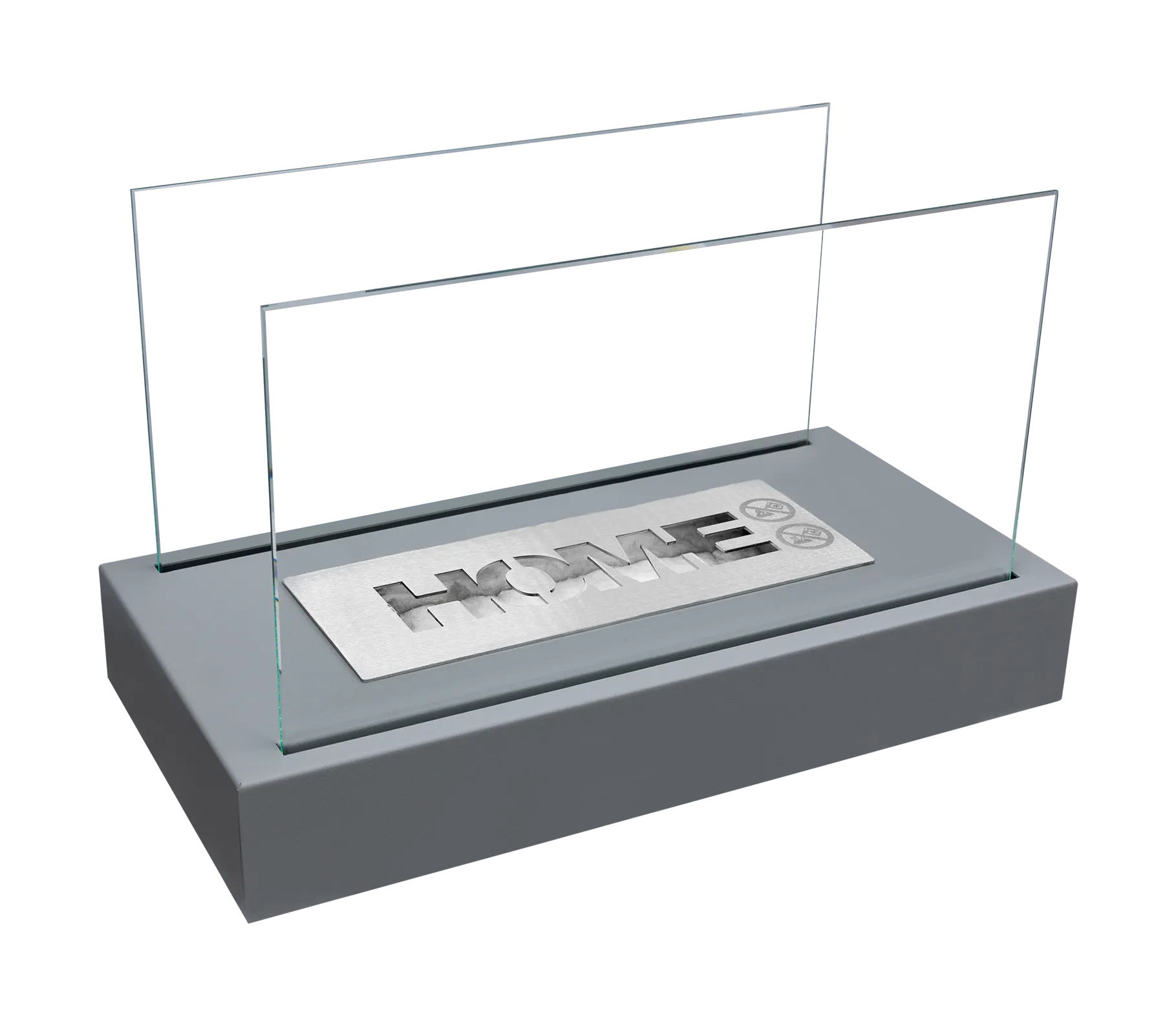 Biokamin Stand Home Grau Strukturiert Matt - IgnisLumina.ch