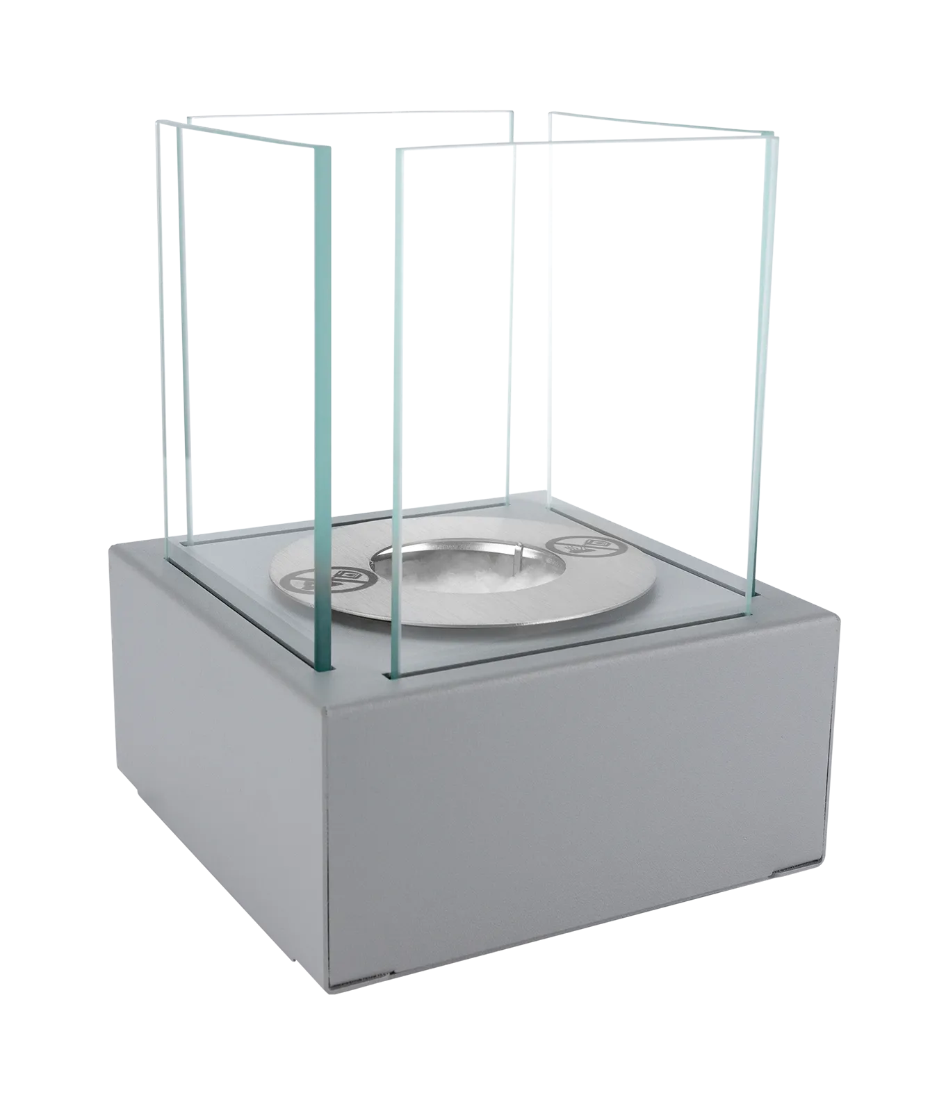 Biokamin Stand Smart Grau Strukturiert Matt - IgnisLumina.ch