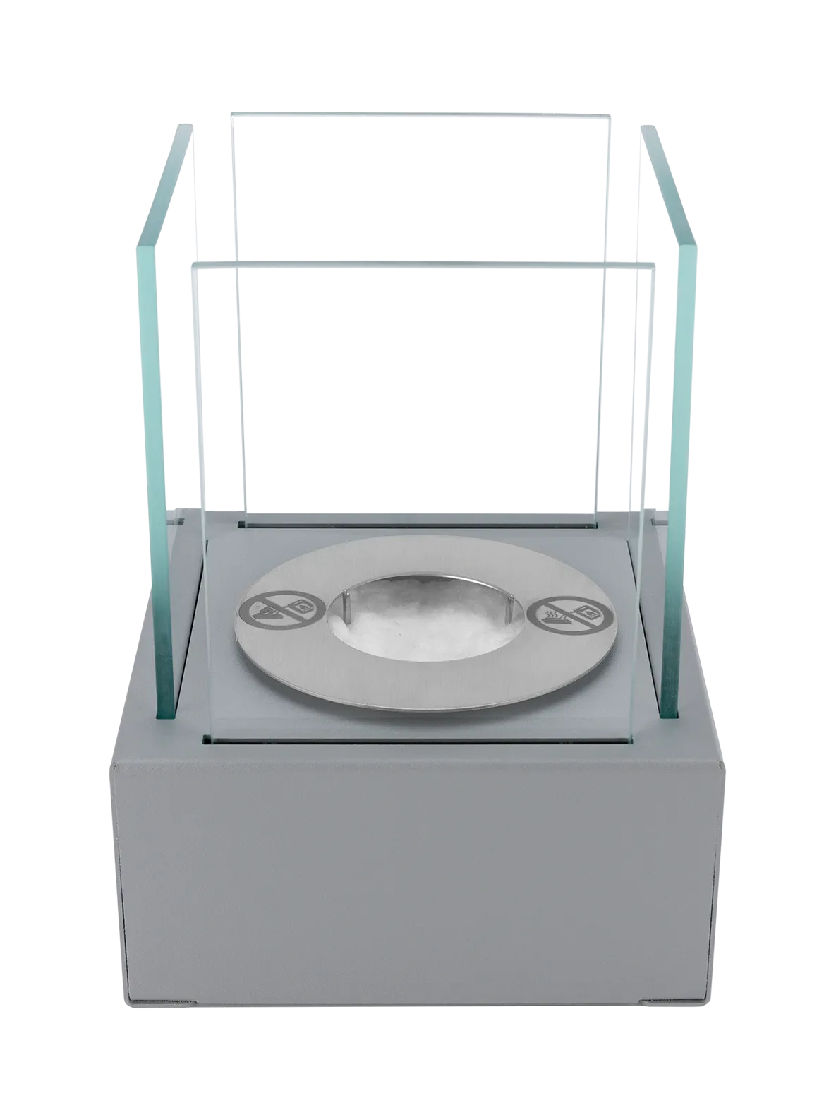 Biokamin Stand Smart Grau Strukturiert Matt - IgnisLumina.ch