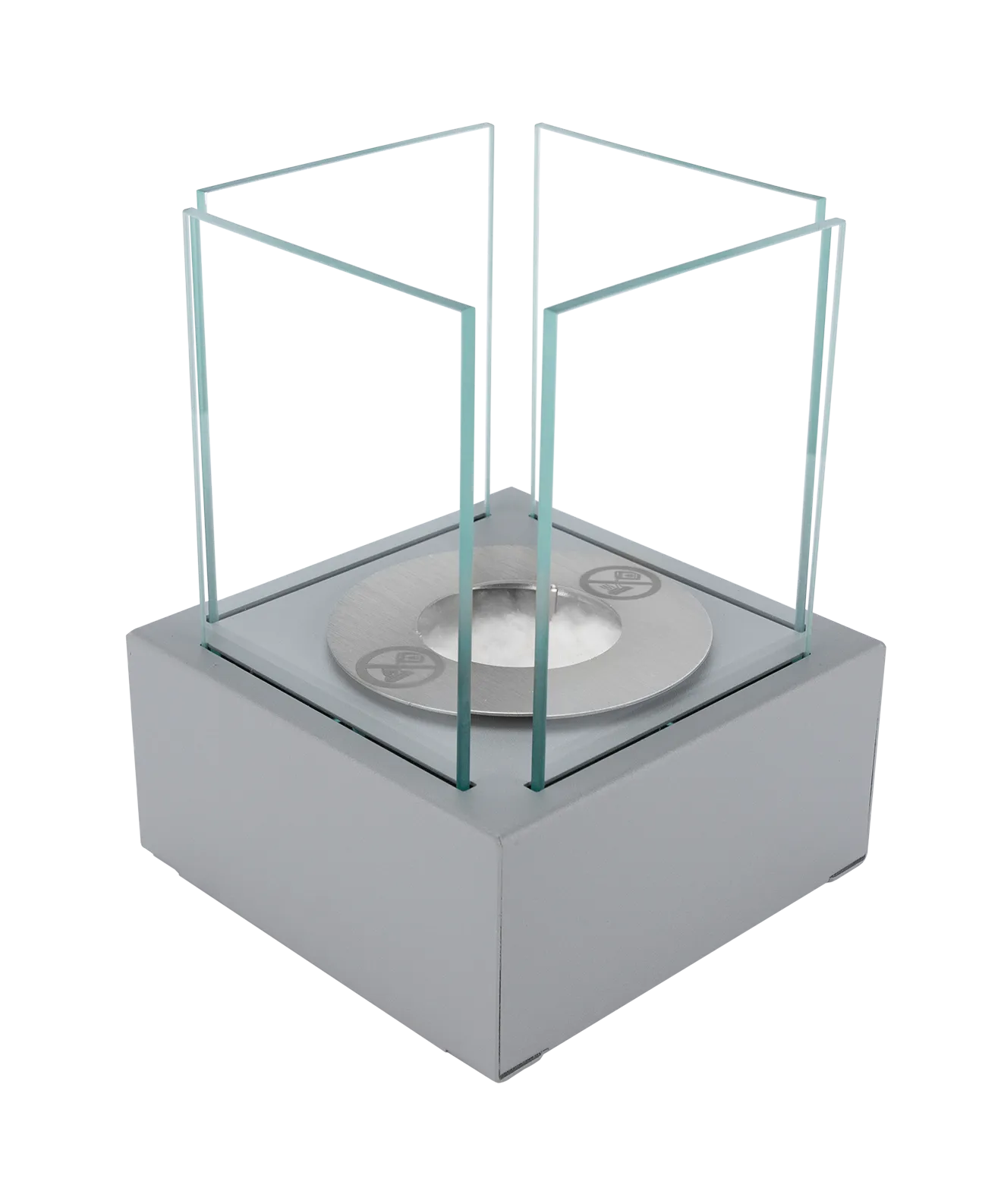 Biokamin Stand Smart Grau Strukturiert Matt - IgnisLumina.ch
