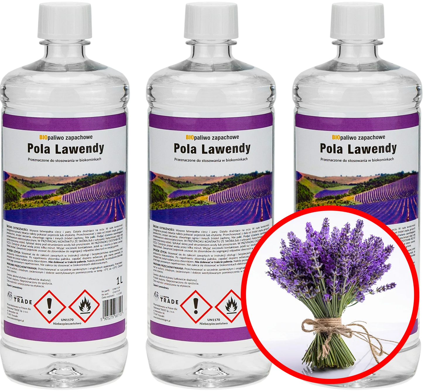 Bioethanol Set Lavendelfelder 3x1L - IgnisLumina.ch