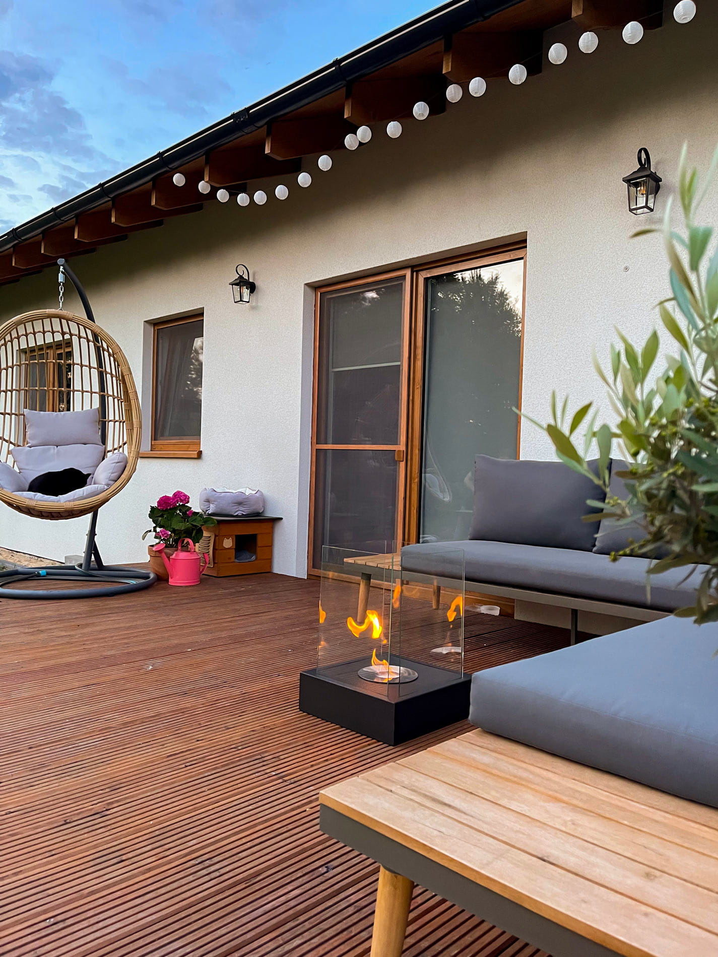 Biokamin Stand Sunset Garden Schwarz - IgnisLumina.ch