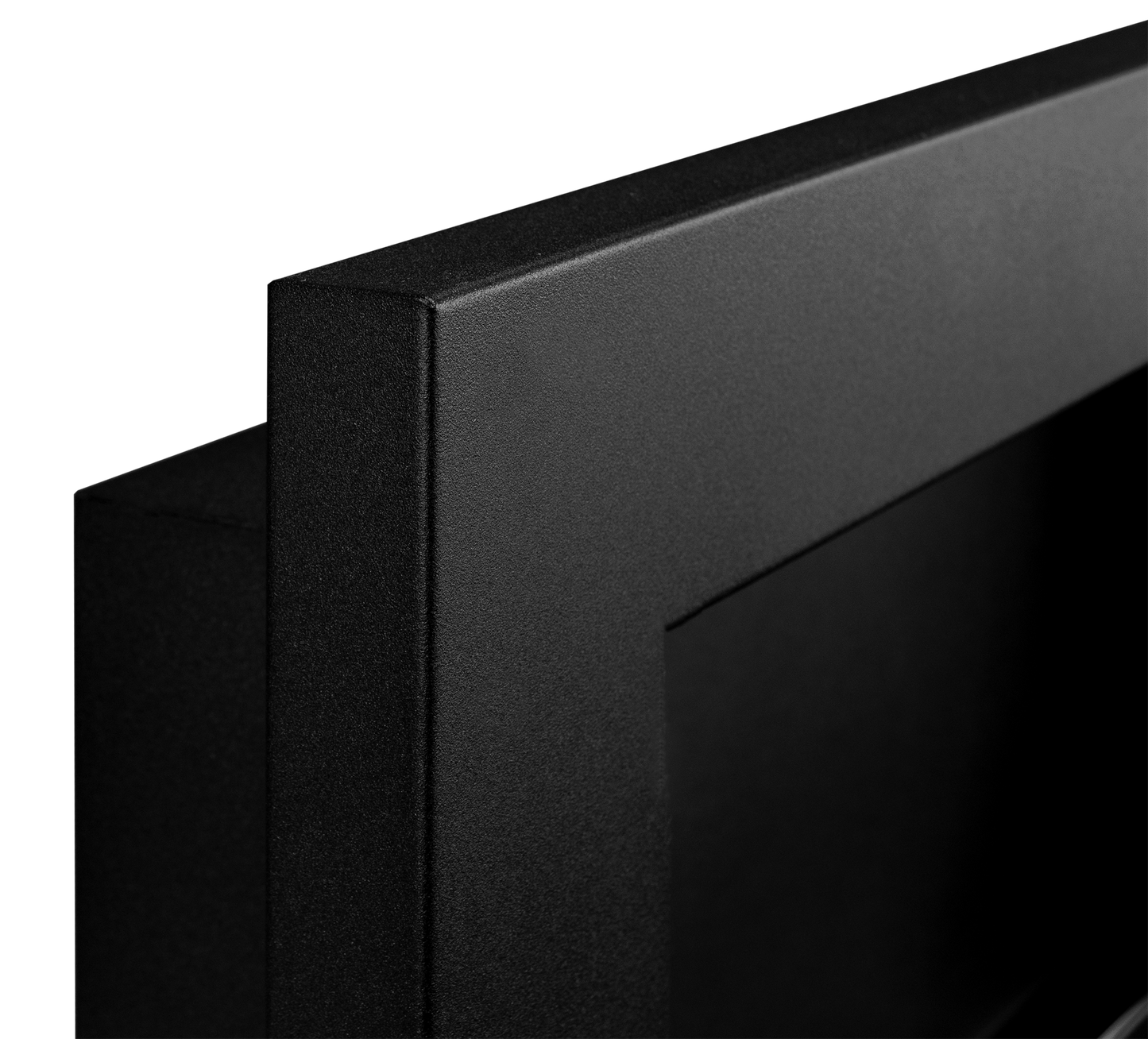 Biokamin 650x400 Slim Schwarz mit Glas - IgnisLumina.ch