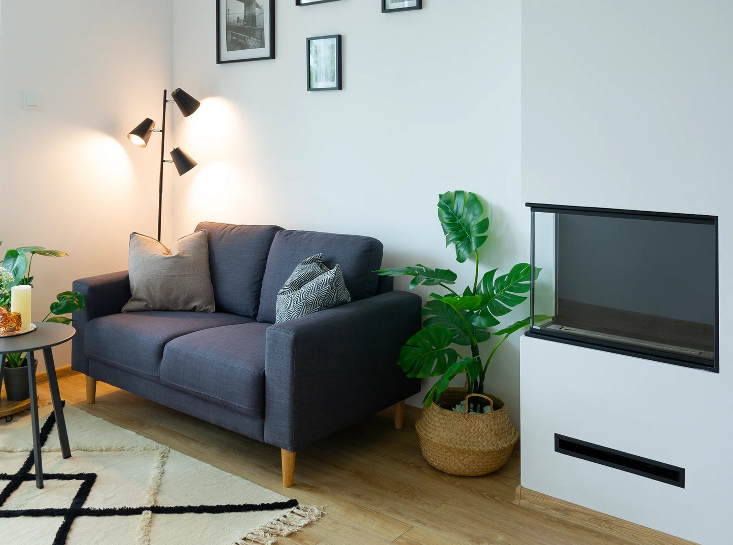 Lüftungsgitter für Kamin 600x60 Schwarz Matt - IgnisLumina.ch