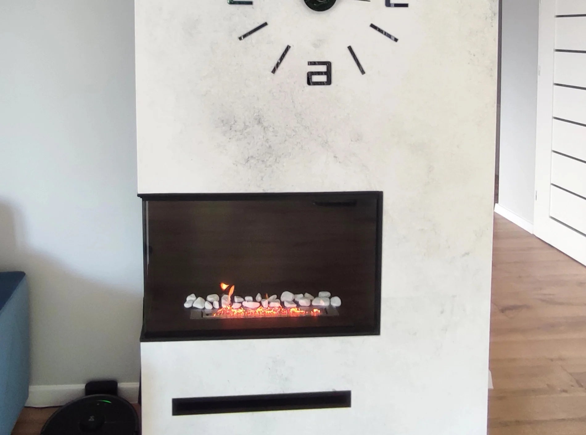 Lüftungsgitter für Kamin 600x60 Schwarz Matt - IgnisLumina.ch