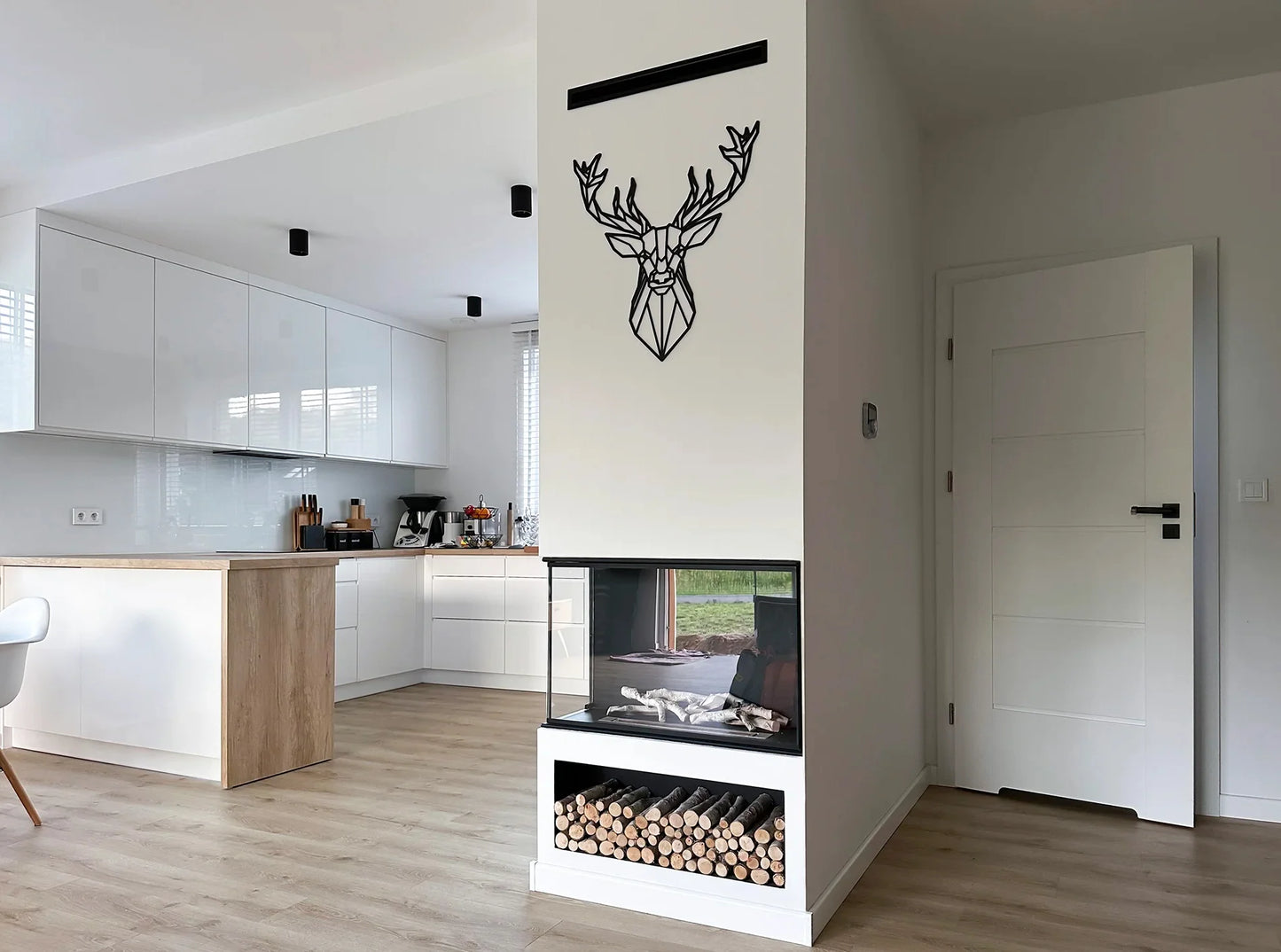 Lüftungsgitter für Kamin 600x60 Schwarz Matt - IgnisLumina.ch