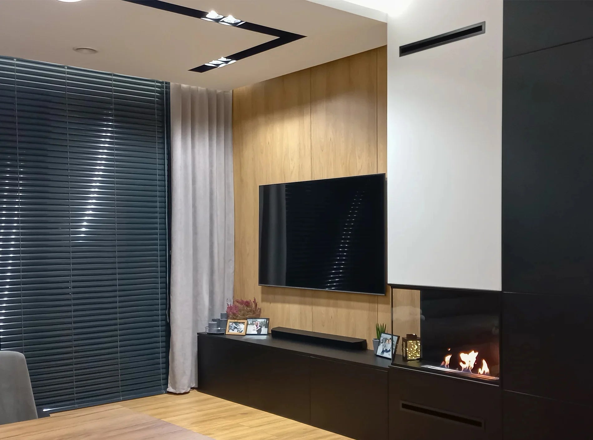 Lüftungsgitter für Kamin 600x60 Schwarz Matt - IgnisLumina.ch