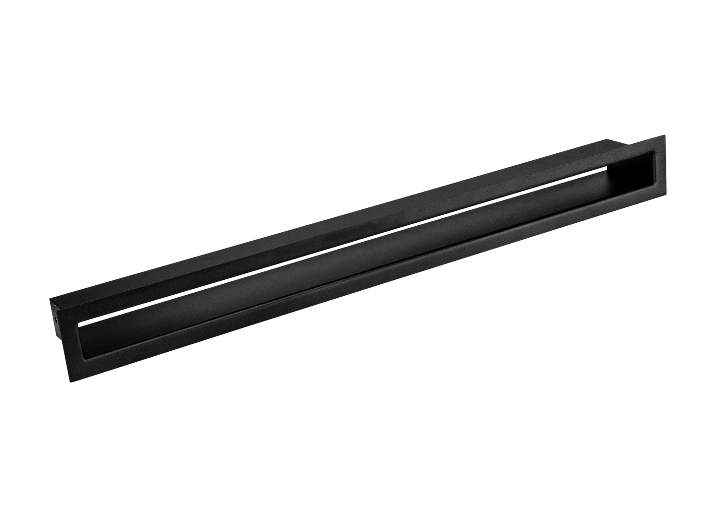 Lüftungsgitter für Kamin 600x60 Schwarz Matt - IgnisLumina.ch
