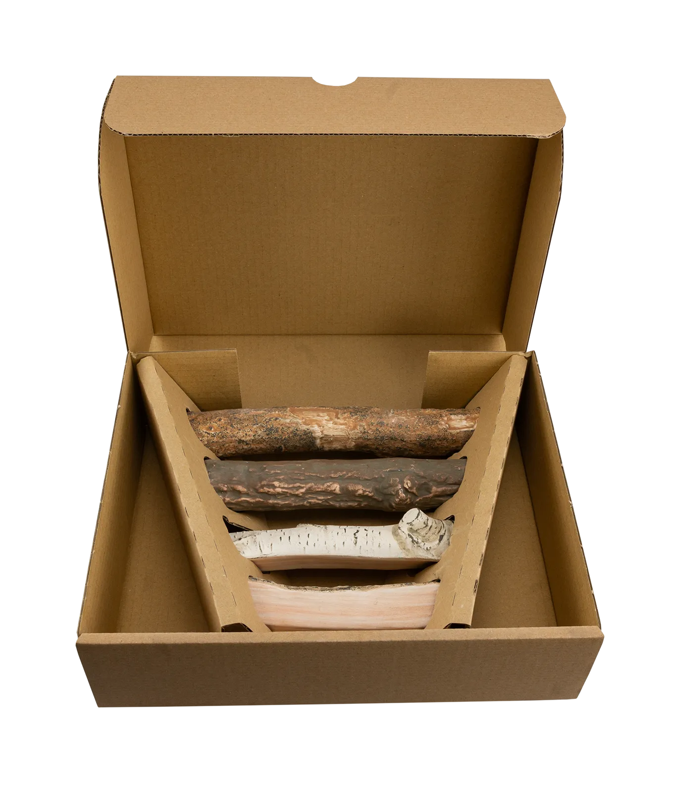 Keramikholzscheite Holzoptik - IgnisLumina.ch