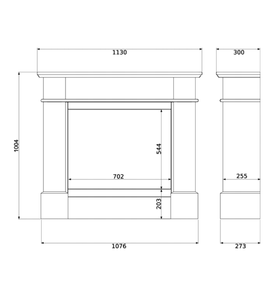 Biokamin Kolosseum Portal Pula mit Glas - IgnisLumina.ch