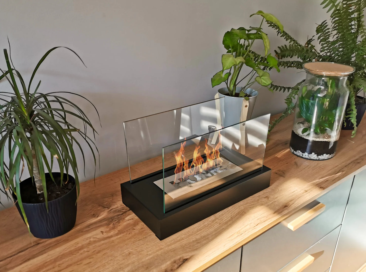 Glasscheiben für Stand-Biokamin Home - IgnisLumina.ch