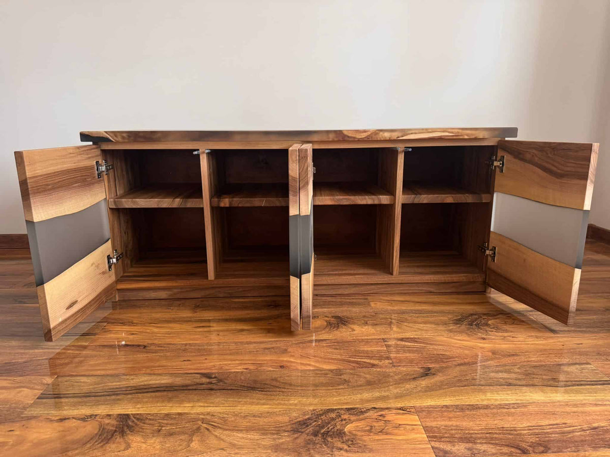 LUMINA Silvan – Credenza in noce e resina epossidica