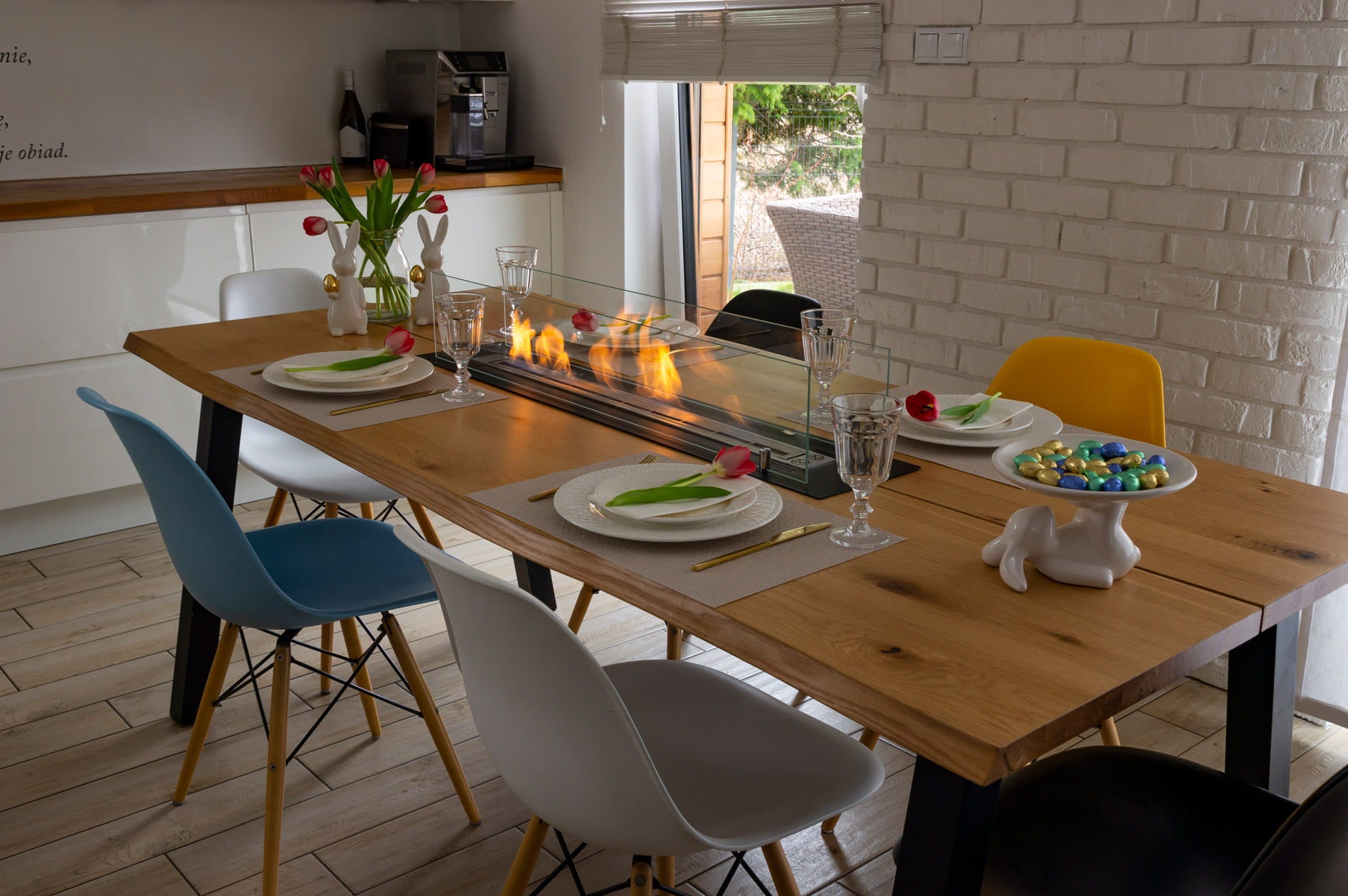 Einbau-Biokamin Einsatz 100 cm Schwarz Matt mit Glas - IgnisLumina.ch