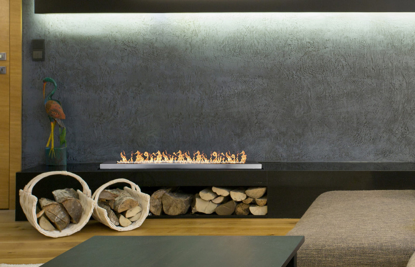 Einbau-Einsatz linearer Brenner 900 - IgnisLumina.ch