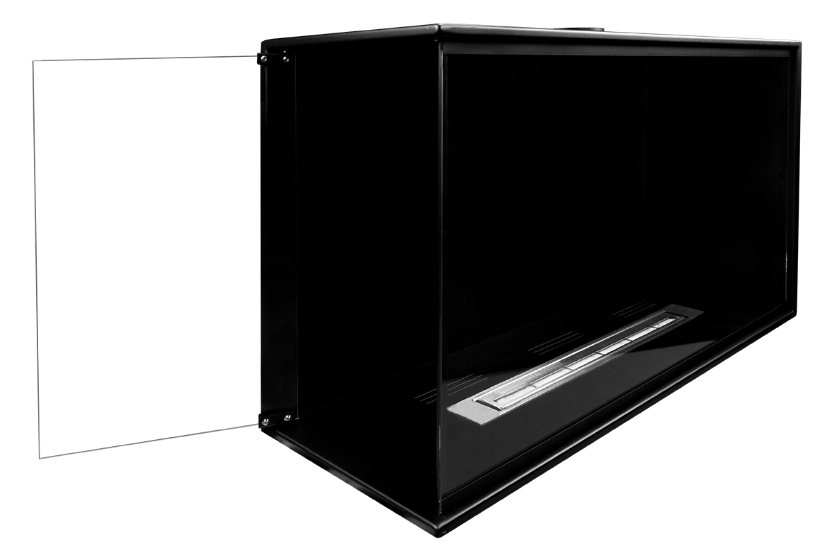 Einbau-Biokamin Eck BIO-ECO Links - IgnisLumina.ch