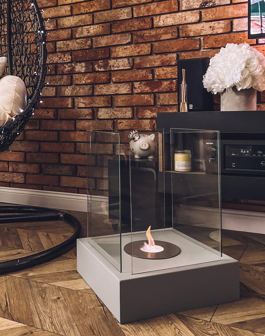 Biokamin Stand Sunset Garden Grau - IgnisLumina.ch