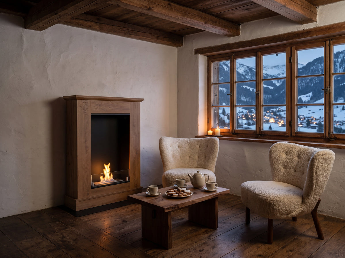 LUMINA Boho – Biocaminetto con cornice e vetro