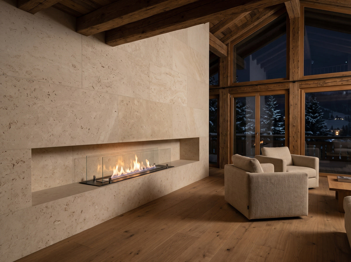 LUMINA Insert 100 with glass – Built-in bioethanol burner