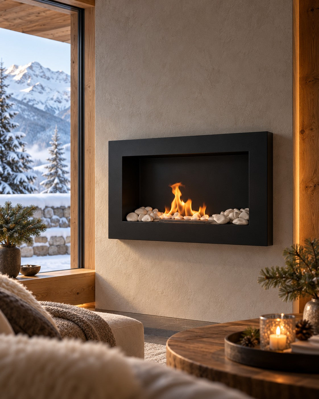 LUMINA Flammen 650 – Cheminée murale au bioéthanol