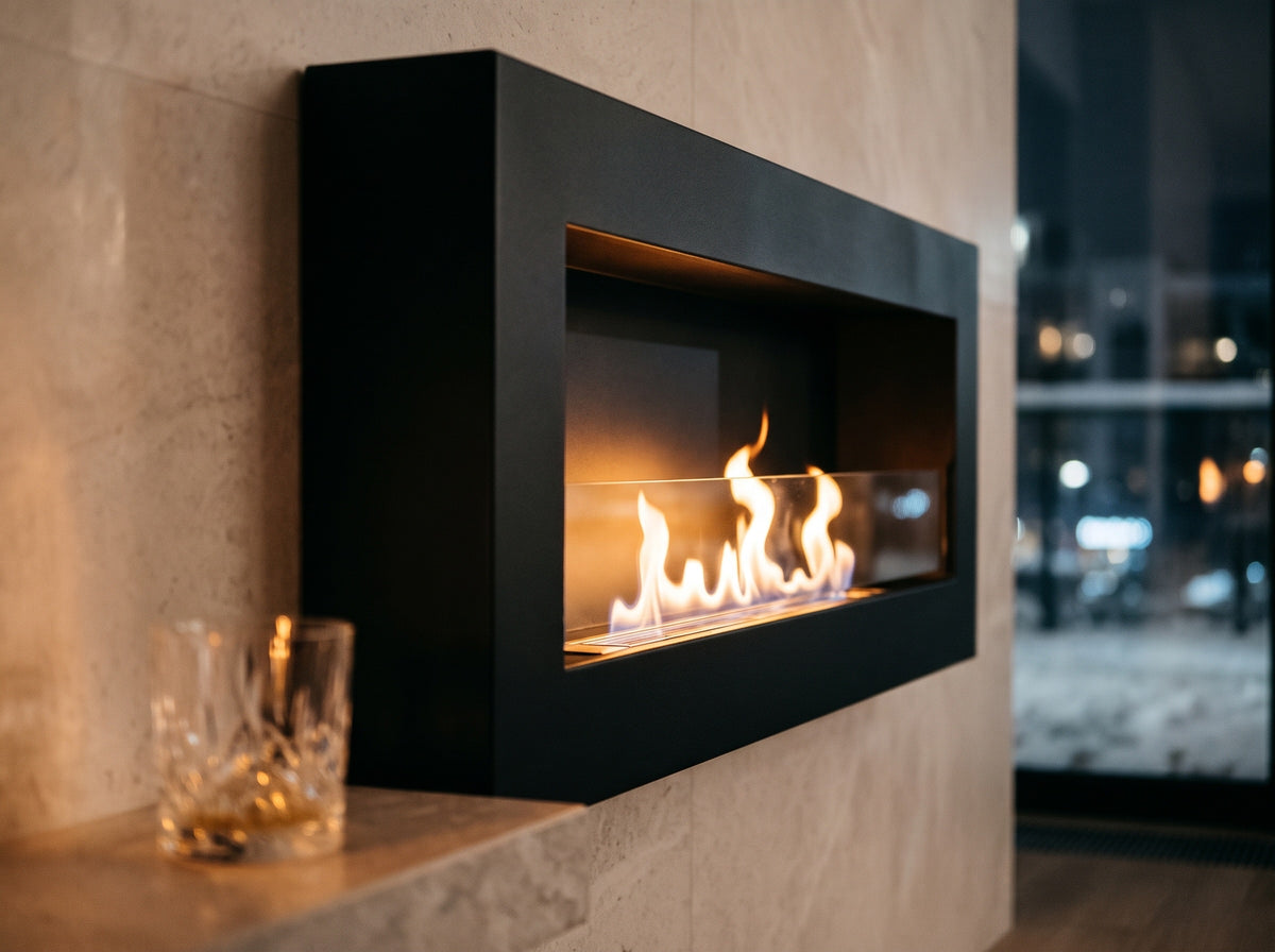 LUMINA Flammen 900 Box – Biocaminetto da parete