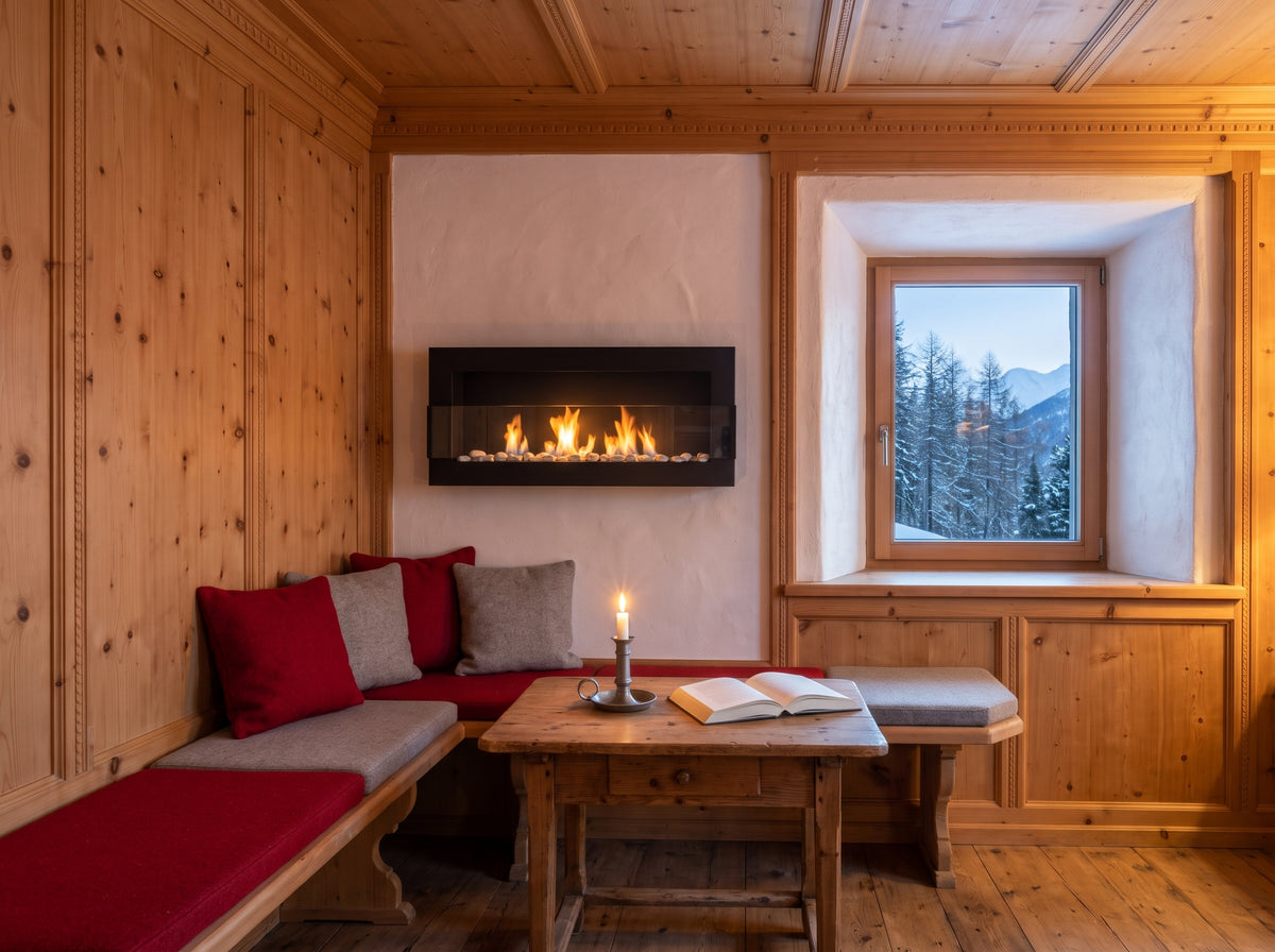 LUMINA Flammen 900 – Wall-mounted bioethanol fireplace