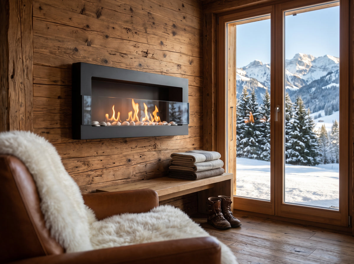 LUMINA Flammen 900 – Wall-mounted bioethanol fireplace