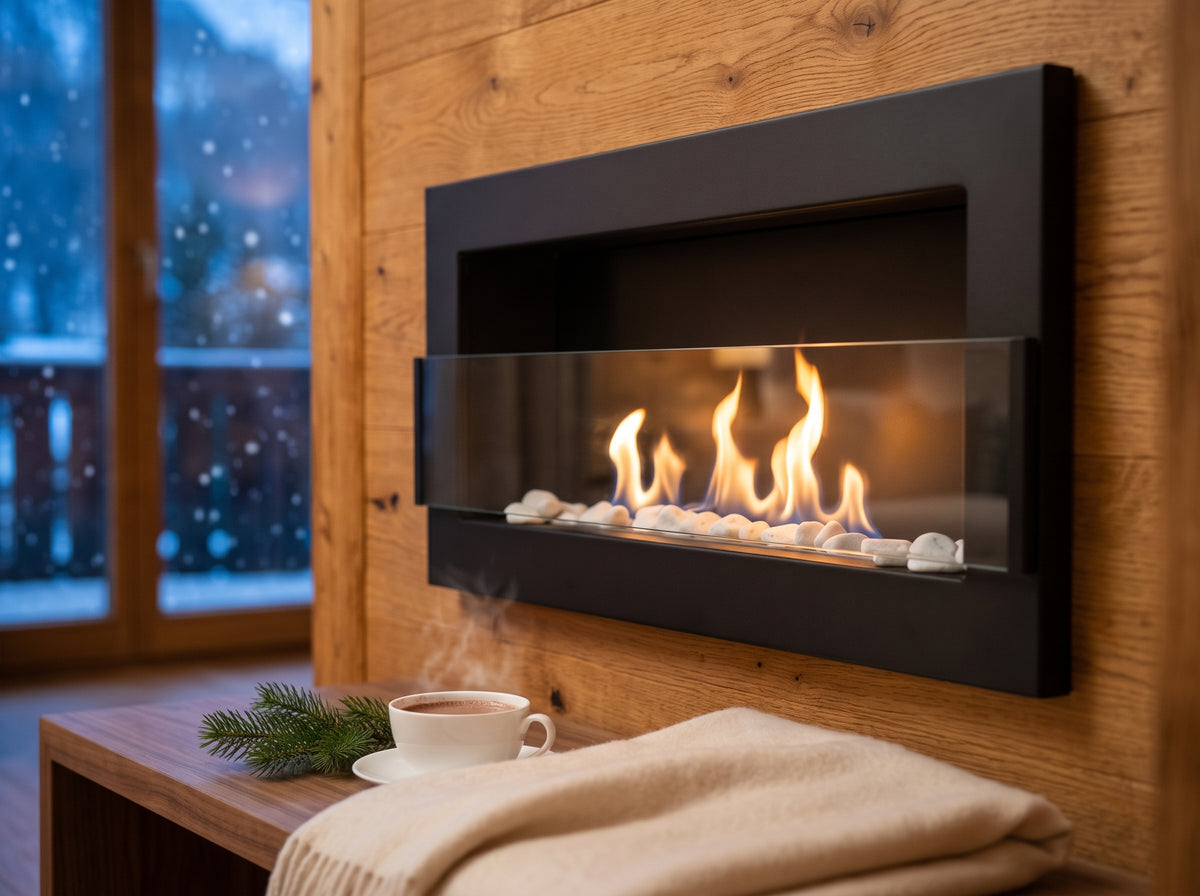 LUMINA Flammen 900 – Wall-mounted bioethanol fireplace