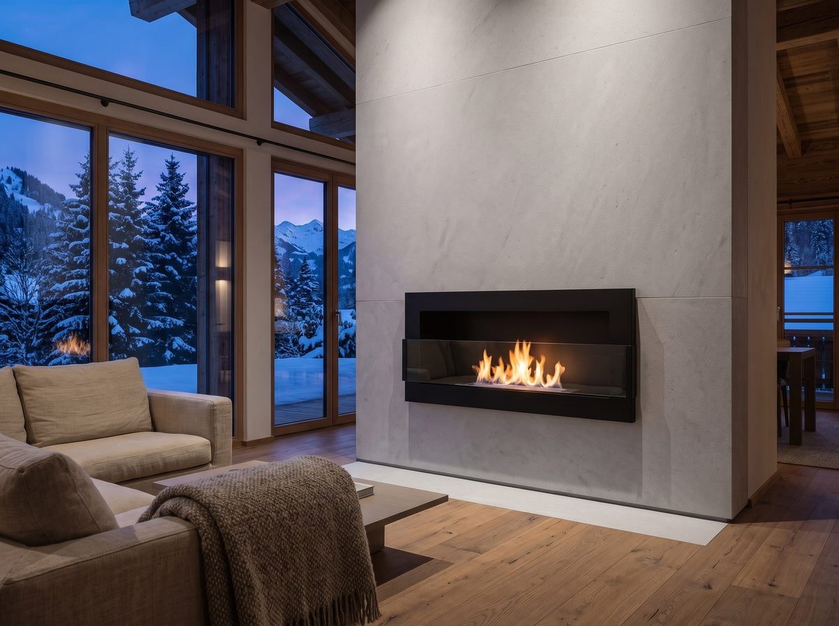 LUMINA Flammen 900 – Wall-mounted bioethanol fireplace