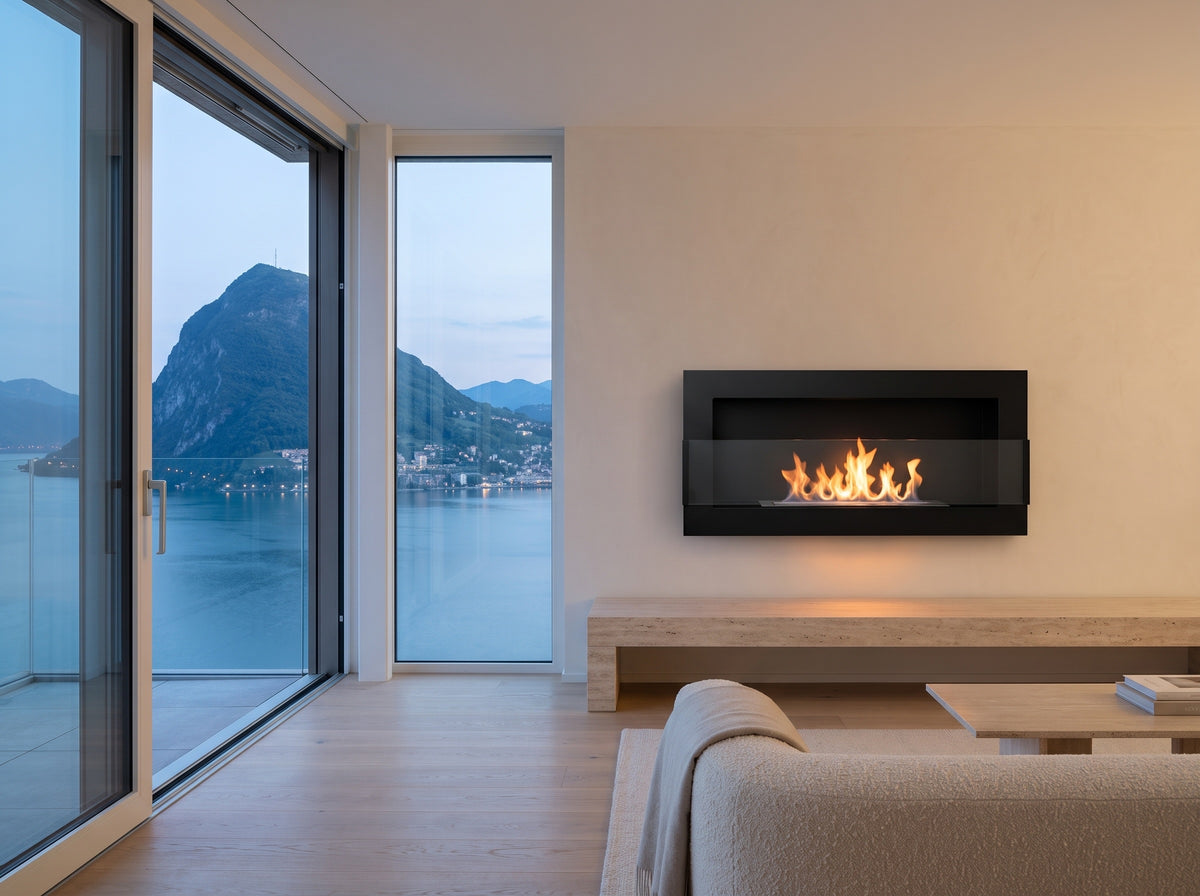 LUMINA Flammen 900 – Wall-mounted bioethanol fireplace
