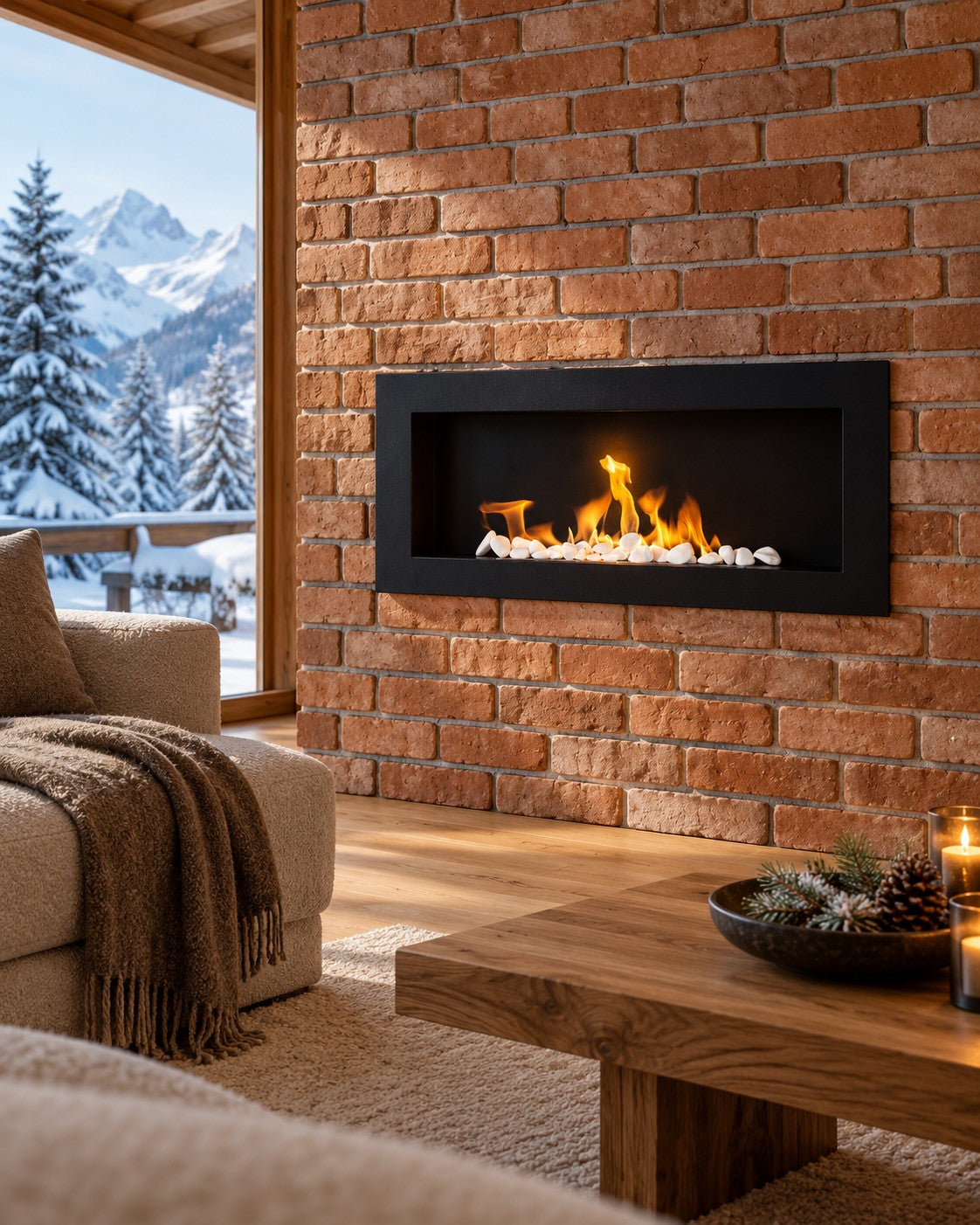 LUMINA Flammen 900 – Wall-mounted bioethanol fireplace