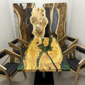 LUMINA Olive Green – Olive Wood & Epoxy Resin Dining Table