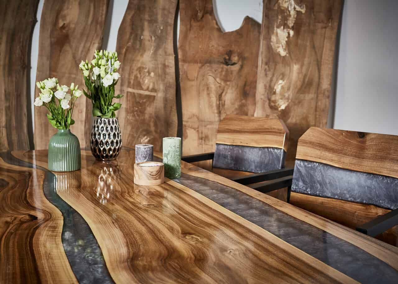 LUMINA Graue Perle – Epoxidharz Esstisch Exklusivkollektion – Ansicht 3 | IgnisLumina