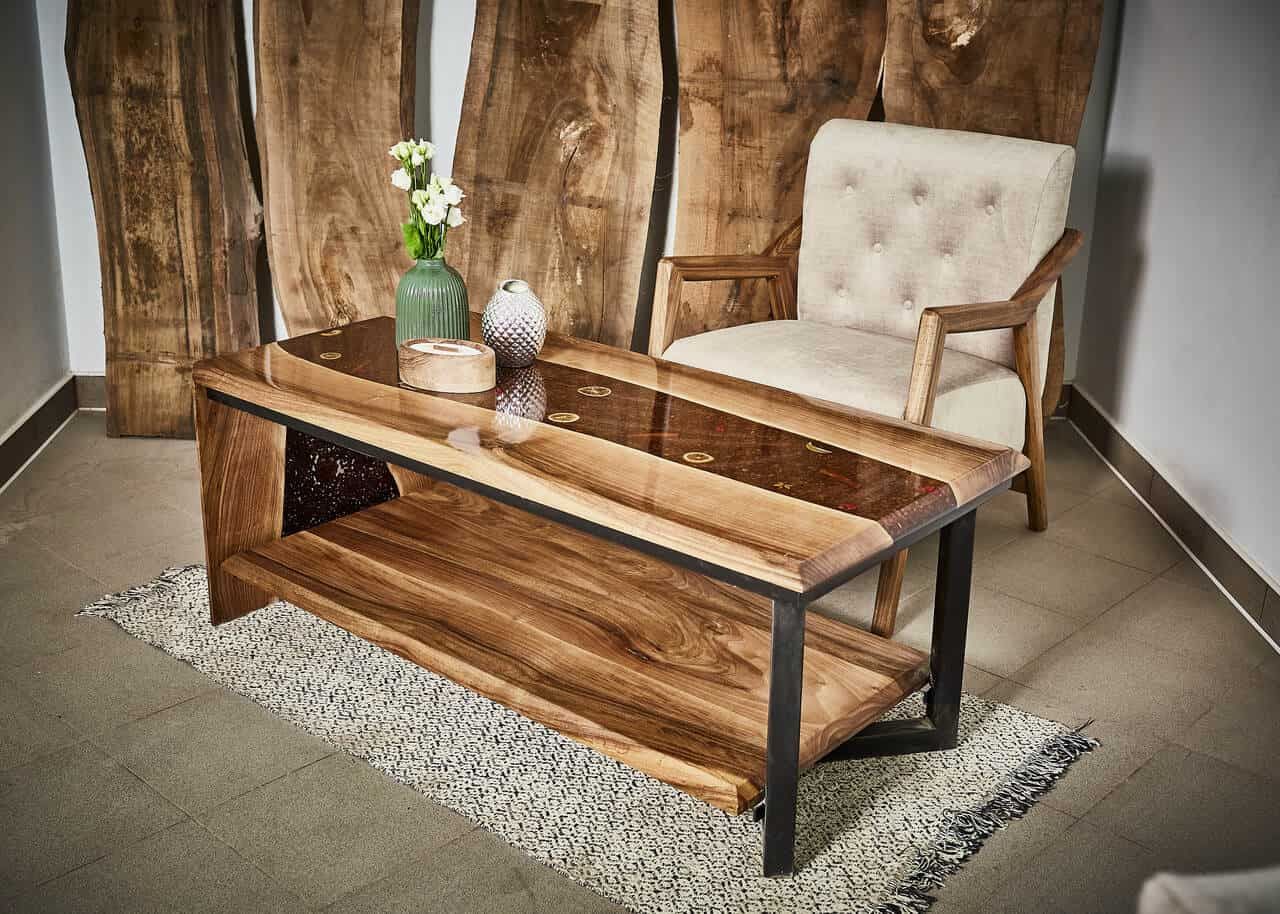 LUMINA Kaffeeleidenschaft – Epoxidharz Bank Exklusivkollektion | Premium Design Schweiz