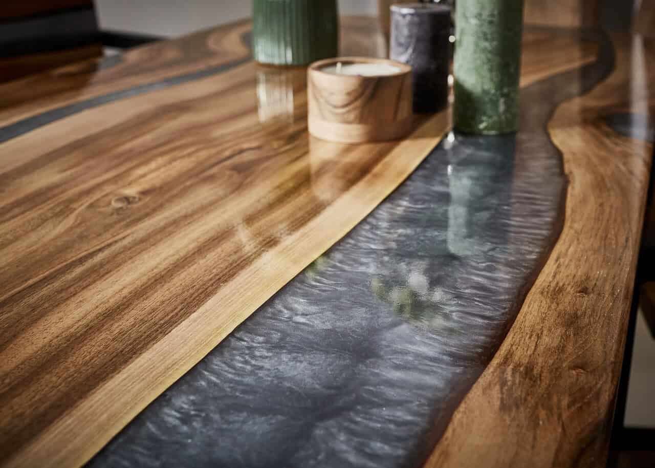 LUMINA Graue Perle – Epoxidharz Esstisch Exklusivkollektion – Ansicht 7 | IgnisLumina