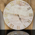 LUMINA Rose Marble – Epoxy Resin Wall Clock, Ø 40 cm