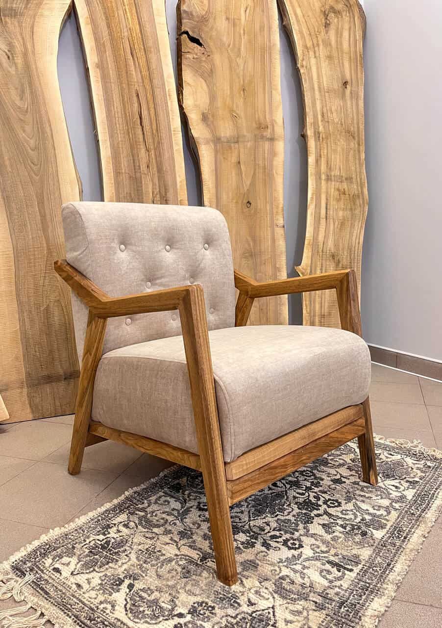 LUMINA Relax Sessel mit Holzrahmen – Massivholz Stuhl Exklusivkollektion – Ansicht 2 | IgnisLumina
