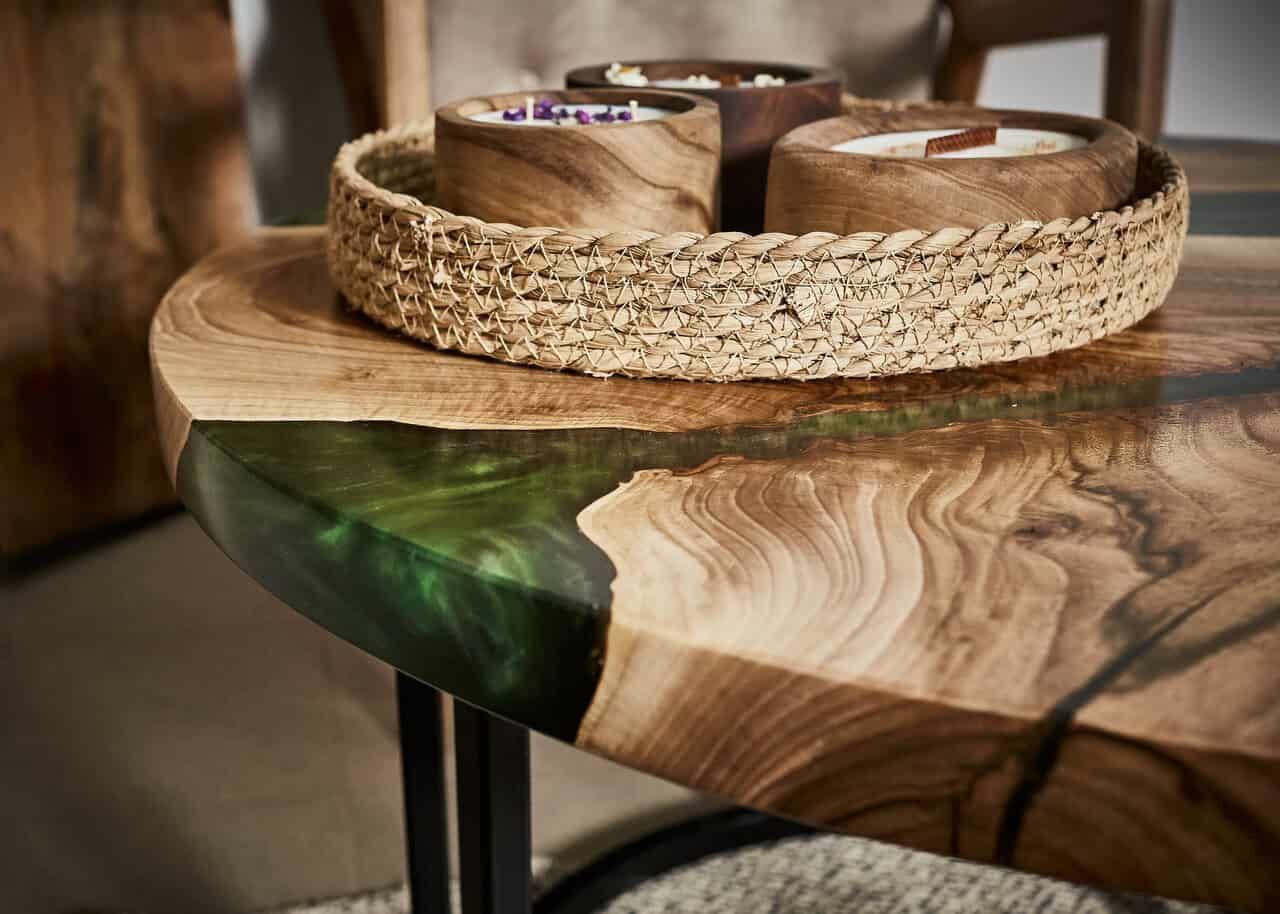 LUMINA Grüne Oase – Epoxidharz Couchtisch Exklusivkollektion – Ansicht 5 | IgnisLumina