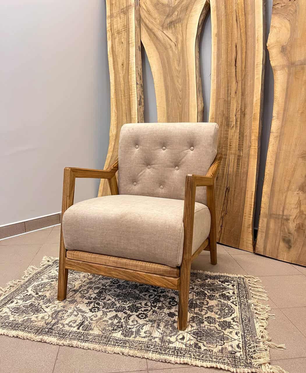 LUMINA Relax Sessel mit Holzrahmen – Massivholz Stuhl Exklusivkollektion | Premium Design Schweiz