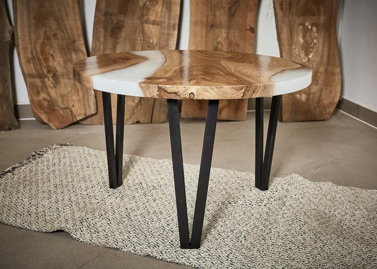 LUMINA Perlmutt – Epoxidharz Couchtisch Exklusivkollektion – Ansicht 4 | IgnisLumina