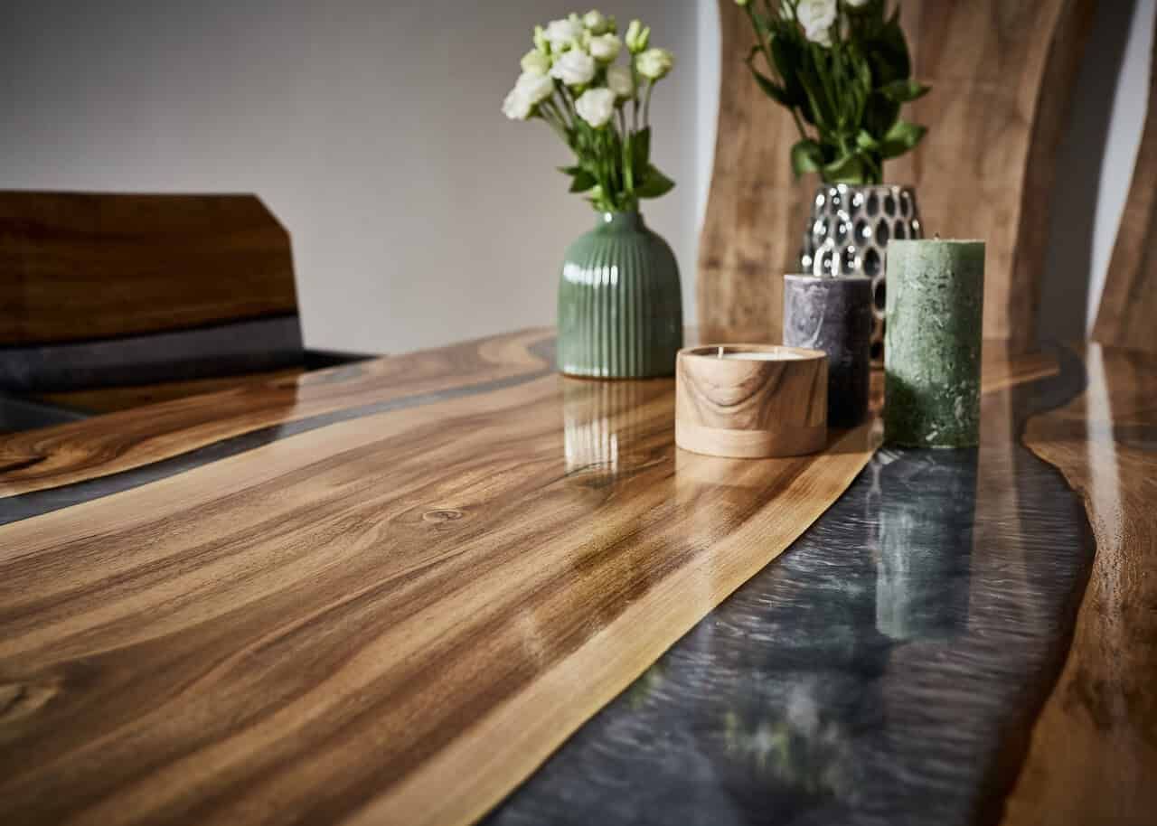 LUMINA Graue Perle – Epoxidharz Esstisch Exklusivkollektion – Ansicht 5 | IgnisLumina