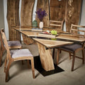 LUMINA Cascade – Walnut & Epoxy Resin Dining Table