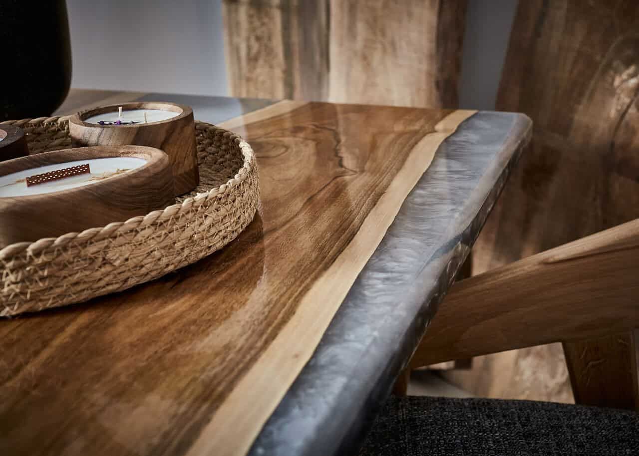 LUMINA Hellgraue Welle – Epoxidharz Esstisch Exklusivkollektion – Ansicht 10 | IgnisLumina