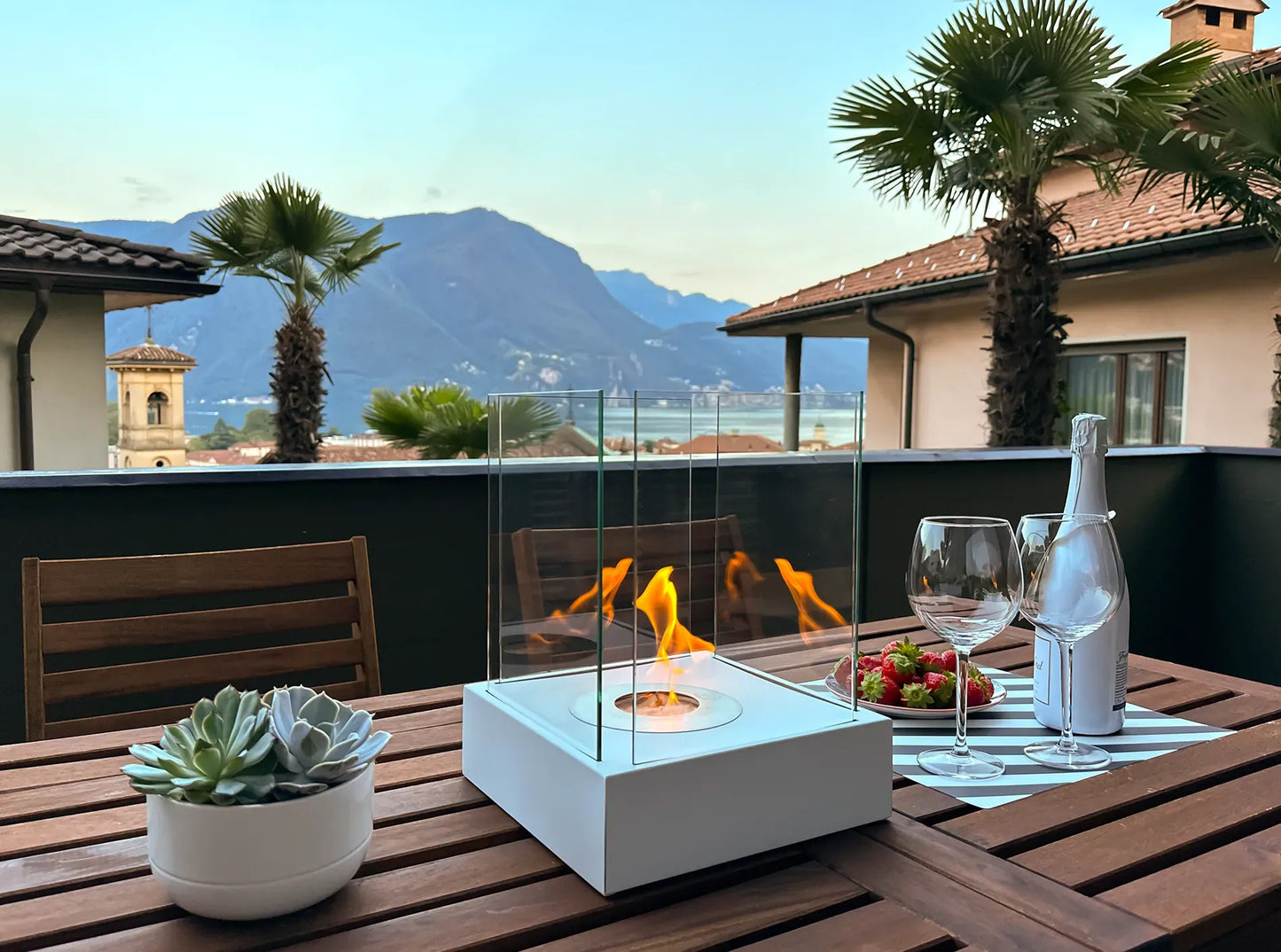 LUMINA Sunset Garden Mini – Freistehender Bioethanol-Kamin Exklusivkollektion – Ansicht 2